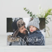スクリプお洒落ト赤メリークリスマスフォト シーズンカード (スタンド正面)