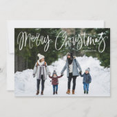 スクリプお洒落ト赤メリークリスマスフォト シーズンカード (正面)