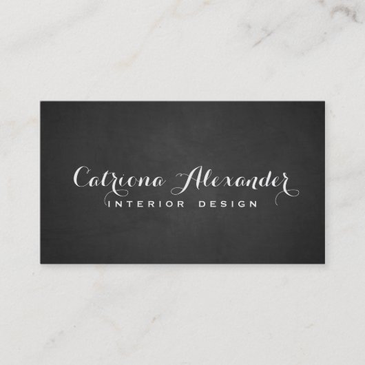 スクリプお洒落トChalkboard名刺 名刺 (正面)