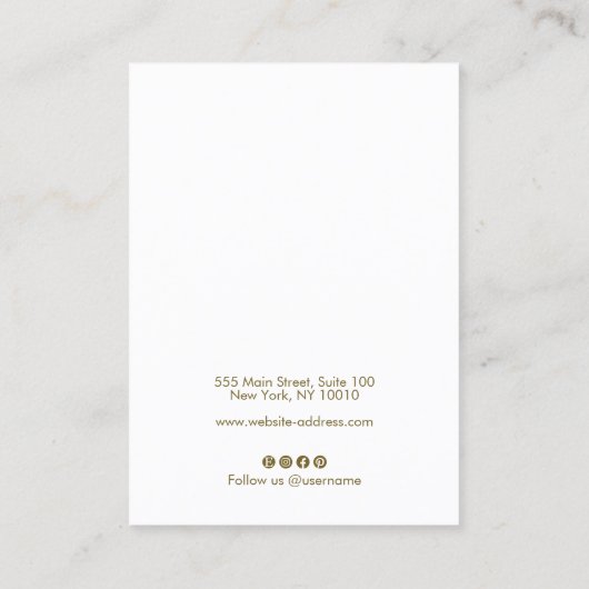 スクリプかわいらしトのライトブルー星イヤリングディスプレイ 名刺 (裏面)