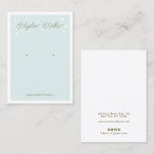 スクリプかわいらしトのライトブルー星イヤリングディスプレイ 名刺 (正面/裏面)