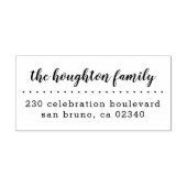 スクリプかわいらしトファミリ名のモダン差出人住所 ラバースタンプ (インプリント)