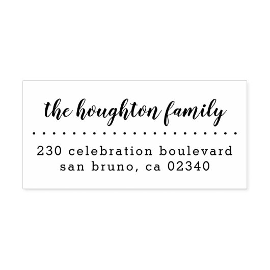 スクリプかわいらしトファミリ名のモダン差出人住所 ラバースタンプ (インプリント)