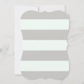 スクリプかわいらしトミントグリーンストライプブライダルシャワー 招待状 (裏面)