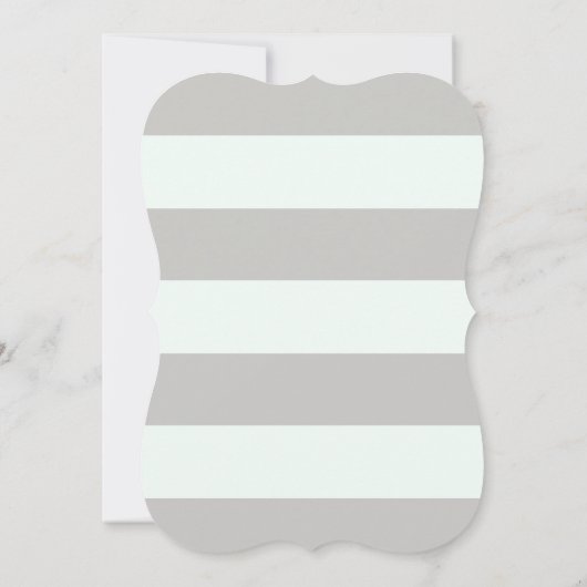 スクリプかわいらしトミントグリーンストライプブライダルシャワー 招待状 (裏面)