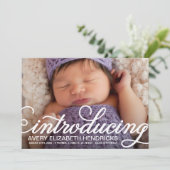 スクリプかわいらしト・オーバーレイ写真の誕生のお知らせ 案内状 (スタンド正面)