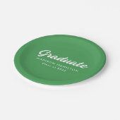 スクリプはっきりしたトの緑の卒業 ペーパープレート (アングル)