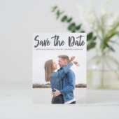 スクリプはっきりしたトの重ねモダン合わせ写真の日付の保存 ポストカード (スタンド正面)