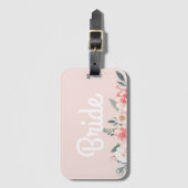 スクリプはっきりしたトシンプルフローラシンプル花嫁 ラゲッジタグ (正面縦)