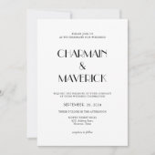 スクリプはっきりしたトタイポグラフィフォト結婚ズ 招待状 (正面)