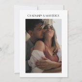 スクリプはっきりしたトタイポグラフィフォト結婚ズ 招待状 (裏面)