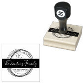 スクリプはっきりしたトリングや輪ファミリモノグラムのアドレス ラバースタンプ (押印)