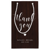 スクリプはっきりしたト素朴ウッドパターンサンキュー抱き枕 スモールペーパーバッグ (裏面)