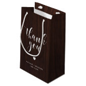 スクリプはっきりしたト素朴ウッドパターンサンキュー抱き枕 スモールペーパーバッグ (裏面アングル)