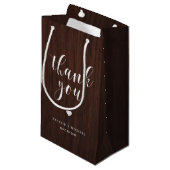 スクリプはっきりしたト素朴ウッドパターンサンキュー抱き枕 スモールペーパーバッグ (正面アングル)