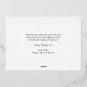 スクリプはっきりしたト・オレンジハッピーサンクスギビン 箔シーズンカード (裏面)