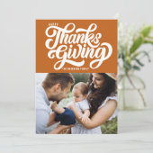 スクリプはっきりしたトOrangeフォトハッピー感謝祭 シーズンカード (スタンド正面)