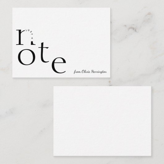 スクリプよくはしゃぐト名を使用したモーションの注記のみ ノートカード (正面/裏面)