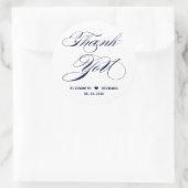 スクリプエレガントトありがとうご結婚ざいまカスタムす ラウンドシール (バッグ)