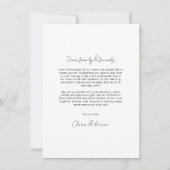 スクリプエレガントトありがとう結婚の写真カード サンキューカード (裏面)