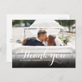 スクリプエレガントトありがとう結婚の写真 ポストカード (正面/裏面)