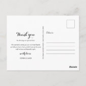 スクリプエレガントトありがとう結婚の写真 ポストカード (裏面)