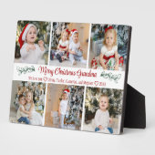 スクリプエレガントトおばあちゃんクリスマス6フォトコラージュ フォトプラーク (側面)