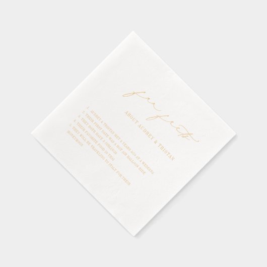 スクリプエレガントトおもしろいファクト結婚ミニマル 箔ナプキン (右)