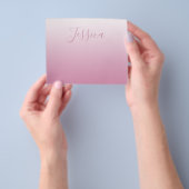 スクリプエレガントトおよび編集可能ピンク(任意の色) グラデーション チラシ (手)