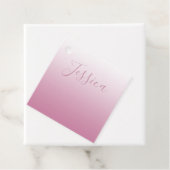 スクリプエレガントトおよび編集可能ピンク（任意の色） グラデーション フェイバータグ (インサイチュ)