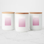 スクリプエレガントトおよび編集可能ピンク（任意の色） グラデーション フードラベル (ボトル)