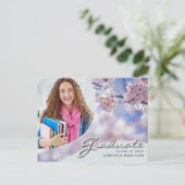 スクリプエレガントトさくらんぼブロッサム |写真モダングラード ポストカード (スタンド正面)