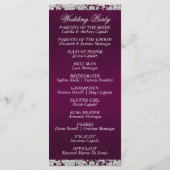 スクリプエレガントトとグリッター – パープル結婚ズ プログラム (裏面)