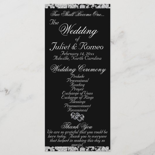 スクリプエレガントトとグリッター – 黒結婚色 プログラム (正面)