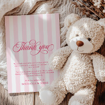 スクリプエレガントトとストライプベビーシャワー