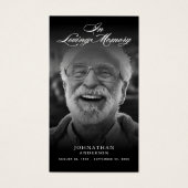 スクリプエレガントトと写真を愛するメモリ祈りの言葉カード (正面)