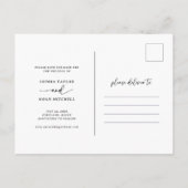 スクリプエレガントトと写真 |日付の保存 案内ポストカード (裏面)