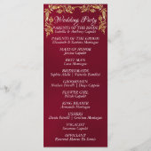 スクリプエレガントトと金ゴールド離れ- Burgundy 結婚's プログラム (裏面)