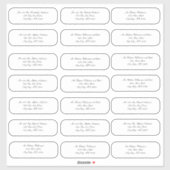 スクリプエレガントトのエンベロ結婚ープの住所ステッカー シール (シート)