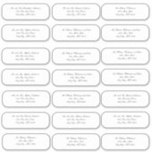 スクリプエレガントトのエンベロ結婚ープの住所ステッカー シール (正面)