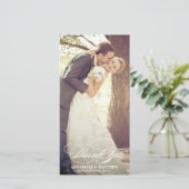 スクリプエレガントトのオーバーレイに結婚感謝 サンキューカード (スタンド正面)