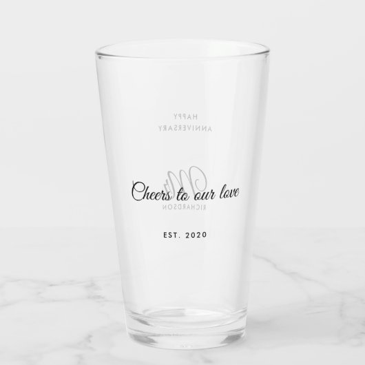 スクリプエレガントトのカスタマイズ可能な名氏記念日 タンブラーグラス (裏面)