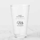 スクリプエレガントトのカスタマイズ可能な名氏記念日 タンブラーグラス (正面)