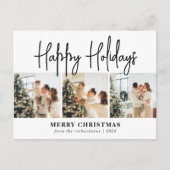 スクリプエレガントトのクリスマスファミリーフォトコラージュ シーズンポストカード (正面)