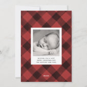 スクリプエレガントトのクリスマスプレイド3フォトコラージュ シーズンカード (裏面)