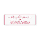 スクリプエレガントトのクリスマス差出人住所ラベル ラベル (正面)