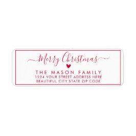 スクリプエレガントトのクリスマス差出人住所ラベル ラベル