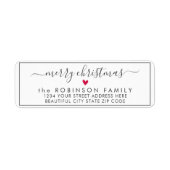 スクリプエレガントトのクリスマス差出人住所ラベル ラベル (正面)