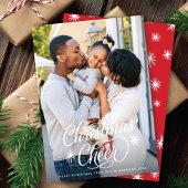 スクリプエレガントトのクリスマス応援+スノーフレーク写真 シーズンカード