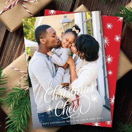 スクリプエレガントトのクリスマス応援+スノーフレーク写真 シーズンカード